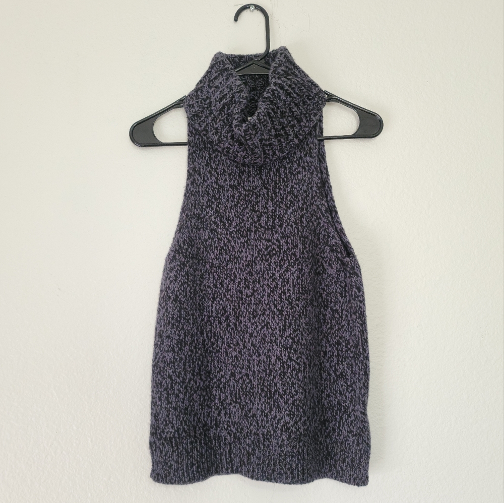 Madewell Cutaway Turtleneck Vest Navy Size XS Excellent Condition